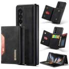 For Samsung Galaxy Z Fold3 5G DG.MING M2 Series 3-Fold Multi Card Bag Phone Case(Black) - 1