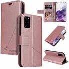 For Huawei P40 GQUTROBE Right Angle Leather Phone Case(Rose Gold) - 1