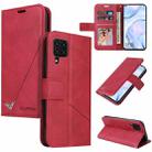 For Huawei P40 Lite GQUTROBE Right Angle Leather Phone Case(Red) - 1