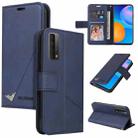 Huawei P smart 2021 GQUTROBE Right Angle Leather Phone Case(Blue) - 1