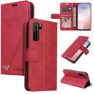 For Huawei nova 7 SE GQUTROBE Right Angle Leather Phone Case(Red) - 1