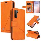 For Huawei nova 7 SE GQUTROBE Right Angle Leather Phone Case(Orange) - 1