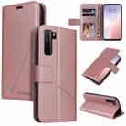 For Huawei nova 7 SE GQUTROBE Right Angle Leather Phone Case(Rose Gold) - 1