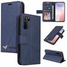For Huawei nova 7 SE GQUTROBE Right Angle Leather Phone Case(Blue) - 1