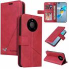 For Huawei Mate 40 GQUTROBE Right Angle Leather Phone Case(Red) - 1