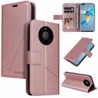 For Huawei Mate 40 GQUTROBE Right Angle Leather Phone Case(Rose Gold) - 1