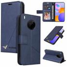 For Huawei Mate 40 Lite GQUTROBE Right Angle Leather Phone Case(Blue) - 1