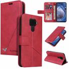 For Huawei Mate 30 Lite GQUTROBE Right Angle Leather Phone Case(Red) - 1