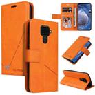 For Huawei Mate 30 Lite GQUTROBE Right Angle Leather Phone Case(Orange) - 1