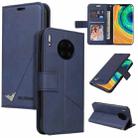 For Huawei Mate 30 Pro GQUTROBE Right Angle Leather Phone Case(Blue) - 1