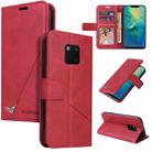 For Huawei Mate 20 Pro GQUTROBE Right Angle Leather Phone Case(Red) - 1