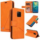 For Huawei Mate 20 Pro GQUTROBE Right Angle Leather Phone Case(Orange) - 1