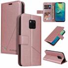 For Huawei Mate 20 Pro GQUTROBE Right Angle Leather Phone Case(Rose Gold) - 1