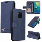 For Huawei Mate 20 Pro GQUTROBE Right Angle Leather Phone Case(Blue) - 1