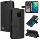 For Huawei Mate 20 Pro GQUTROBE Right Angle Leather Phone Case(Black) - 1