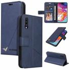 For Huawei P30 GQUTROBE Right Angle Leather Phone Case(Blue) - 1