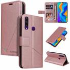 For Huawei P30 Lite GQUTROBE Right Angle Leather Phone Case(Rose Gold) - 1