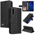 For Huawei P30 Pro GQUTROBE Right Angle Leather Phone Case(Black) - 1