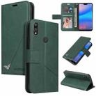 For Huawei P20 Lite GQUTROBE Right Angle Leather Phone Case(Green) - 1