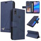 For Huawei P20 Lite GQUTROBE Right Angle Leather Phone Case(Blue) - 1