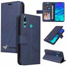 For Huawei Y6p GQUTROBE Right Angle Leather Phone Case(Blue) - 1