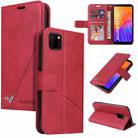 For Huawei Y5p / Honor 9S GQUTROBE Right Angle Leather Phone Case(Red) - 1