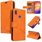 For Huawei Y6 2019 GQUTROBE Right Angle Leather Phone Case(Orange) - 1