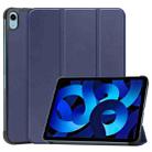 Solid Color Custer Texture Leather Tablet Case For iPad 10th Gen 10.9 2022(Blue) - 1