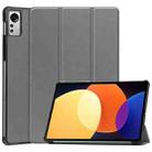 For Xiaomi Pad 5 / 5 Pro Solid Color Custer Texture Leather Tablet Case(Gray) - 1