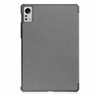 For Xiaomi Pad 5 / 5 Pro Solid Color Custer Texture Leather Tablet Case(Gray) - 3