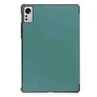 For Xiaomi Pad 5 / 5 Pro Solid Color Custer Texture Leather Tablet Case(Dark Green) - 3