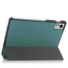 For Xiaomi Pad 5 / 5 Pro Solid Color Custer Texture Leather Tablet Case(Dark Green) - 6