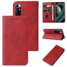 For Xiaomi Mi 10 Ultra Magnetic Closure Leather Phone Case(Red) - 1