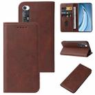 For Xiaomi Mi 10S Magnetic Closure Leather Phone Case(Brown) - 1