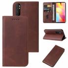 For Xiaomi Mi Note 10 Lite Magnetic Closure Leather Phone Case(Brown) - 1