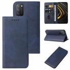 For Xiaomi Poco M3 Magnetic Closure Leather Phone Case(Blue) - 1