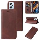 For Xiaomi Poco X4 GT Magnetic Closure Leather Phone Case(Brown) - 1