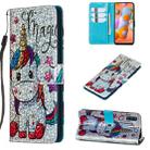 For Galaxy M11 Glitter Pattern Leather Case With Left And Right With Bracket & Card slot & Wallet & Lanyard(Star Unicorn) - 1