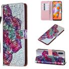 For Galaxy M11 Glitter Pattern Leather Case With Left And Right With Bracket & Card slot & Wallet & Lanyard(Datura Flower) - 1