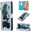 For Galaxy A11 Glitter Pattern Leather Case With Left And Right With Bracket & Card slot & Wallet & Lanyard(Mermaid and seahorse) - 1