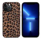 For iPhone 13 Pro Max Leather Back Phone Case (Leopard Print) - 1