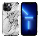 For iPhone 13 Pro Leather Back Phone Case (Marble) - 1