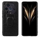 For Honor Magic4 Ultimate Leather Back Phone Case with Holder(Black Sequins) - 1