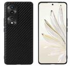 For Honor 70 Pro Leather Back Phone Case(Black Carbon Fiber Texture) - 1