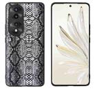 For Honor 70 Pro Leather Back Phone Case(Snakeskin Print) - 1