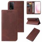 For OPPO A93s 5G Magnetic Closure Leather Phone Case(Brown) - 1