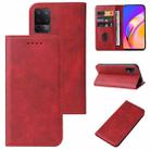 For OPPO A94 Magnetic Closure Leather Phone Case(Red) - 1