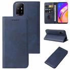 For OPPO F19 Pro+ 5G Magnetic Closure Leather Phone Case(Blue) - 1