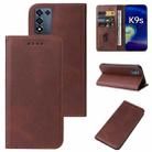 For OPPO K9s Magnetic Closure Leather Phone Case(Brown) - 1