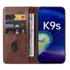 For OPPO K9s Magnetic Closure Leather Phone Case(Brown) - 3